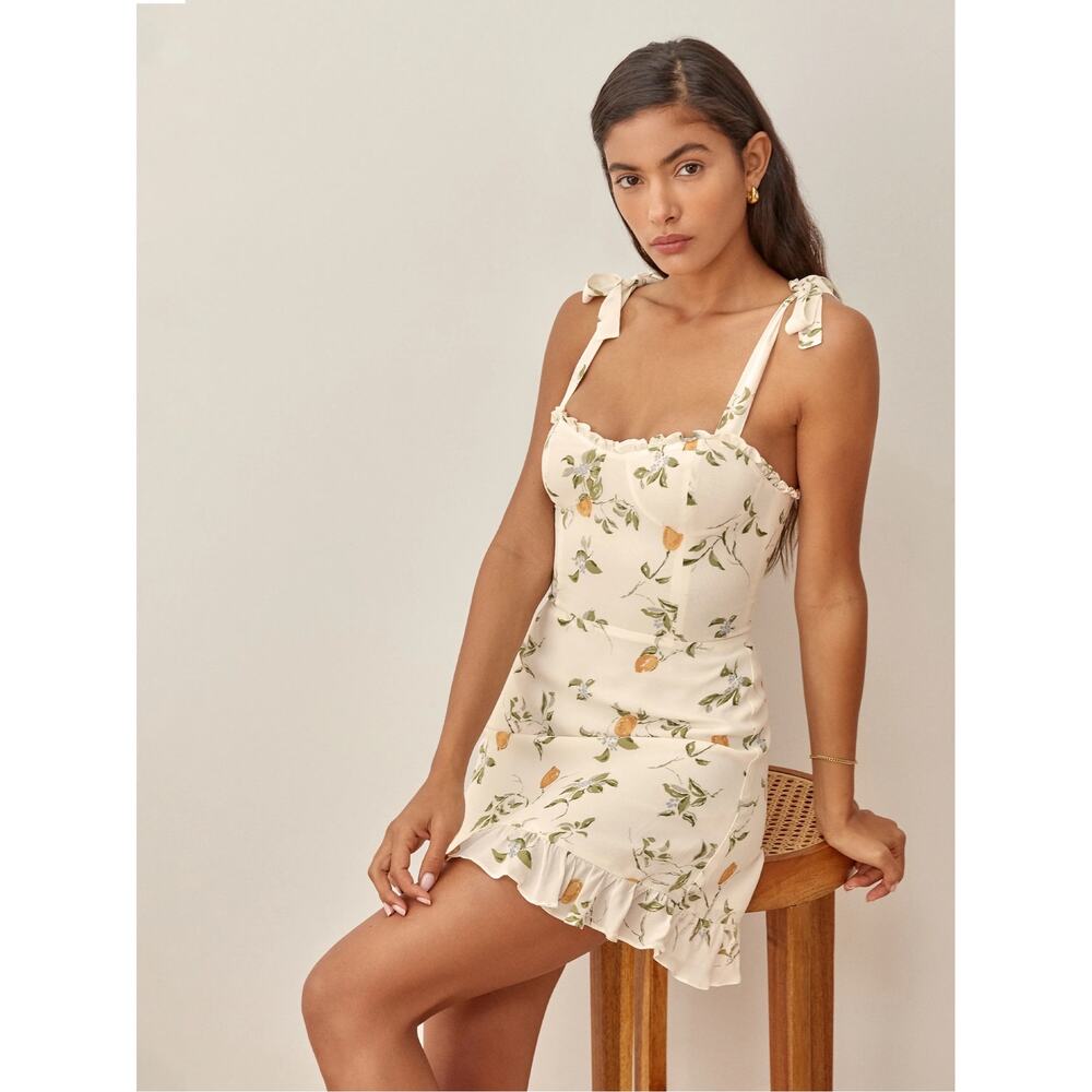 Reformation Christine Dress Citron - 10 - NWT